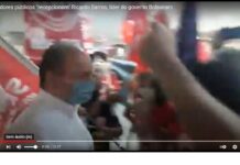 Servidores públicos “recepcionam” Ricardo Barros, líder do governo Bolsonaro