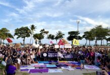 Mulheres de diferentes movimentos protestam contra a violência em Maceió