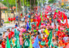 Milhares de pessoas participam do ato do 1º de Maio em Maceió
