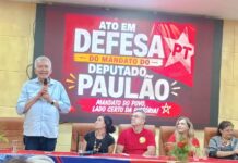 Ato em defesa do mandato do deputado Paulão mobiliza a esquerda