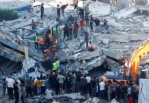 Prédio bombardeado por Israel desaba e mata 5 recém-nascidos e 15 adultos em Gaza